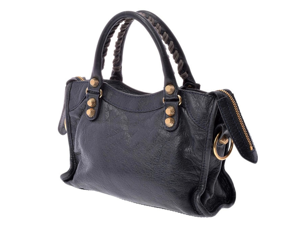 Balenciaga Gray Giant City Leather Bag Strap Gray